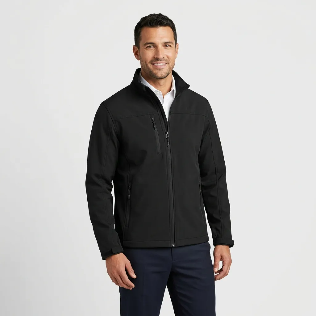 Corporate softshell jacket made by MRG Uniforms