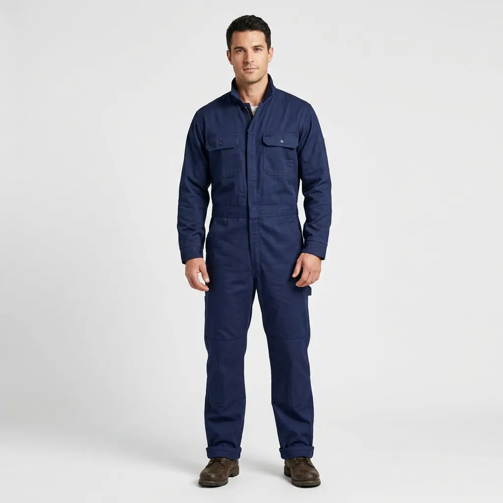 Cotton coverall manufactured at the MRG Uniforms Ajman factory