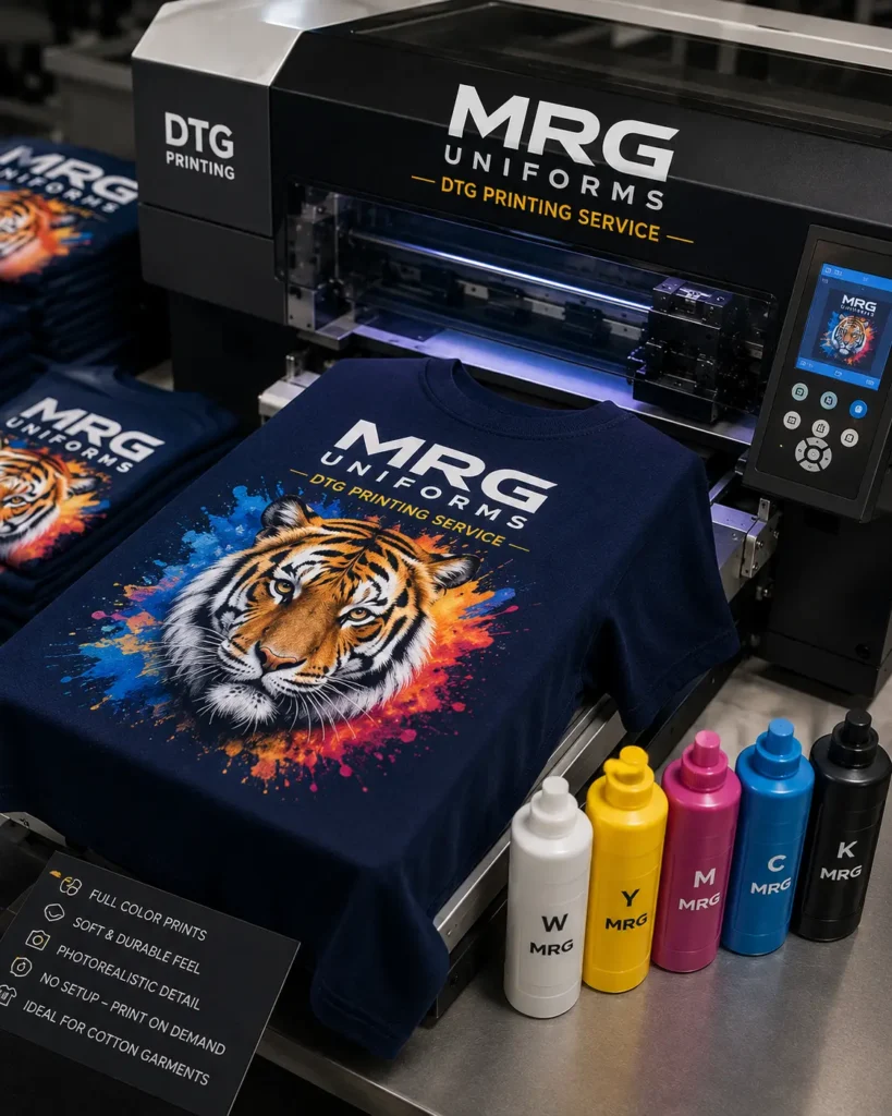 DTG printing on a cotton promotional t shirt