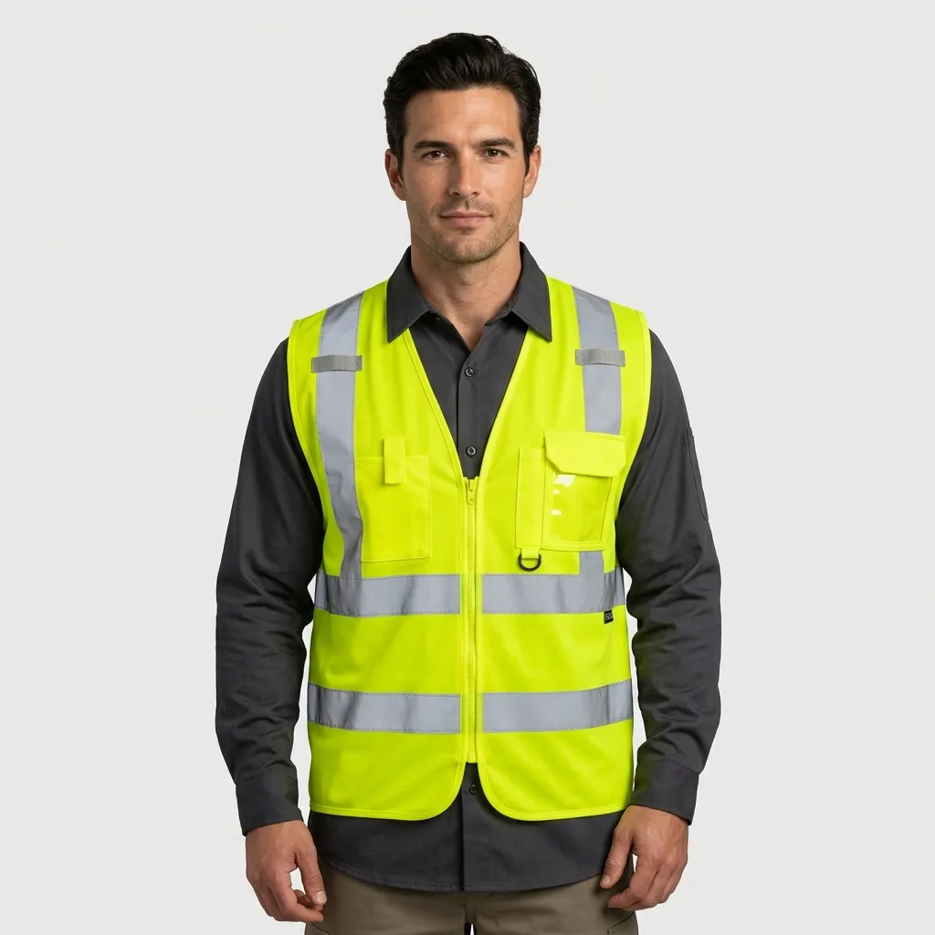 High visibility safety vest made by MRG Uniforms