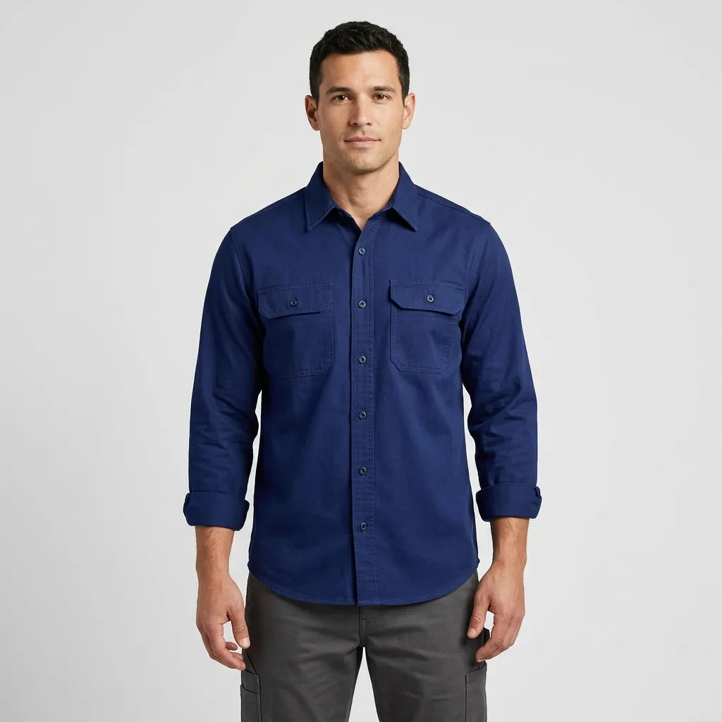 Industrial Work Shirt manufactured by MRG Uniforms in the UAE