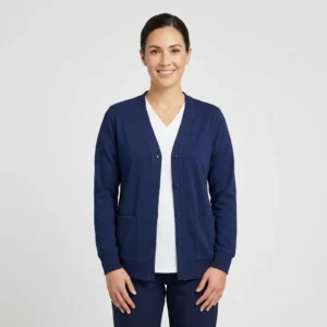 Medical Cardigan manufactured by MRG Uniforms in the UAE