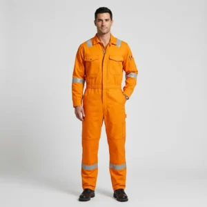 Oil and gas FR coverall manufactured for UAE energy sector work