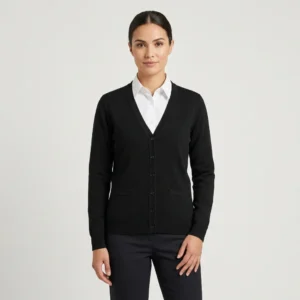 Premium Office Cardigan manufactured by MRG Uniforms in the UAE