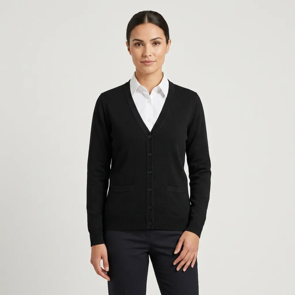 Premium Office Cardigan manufactured by MRG Uniforms in the UAE
