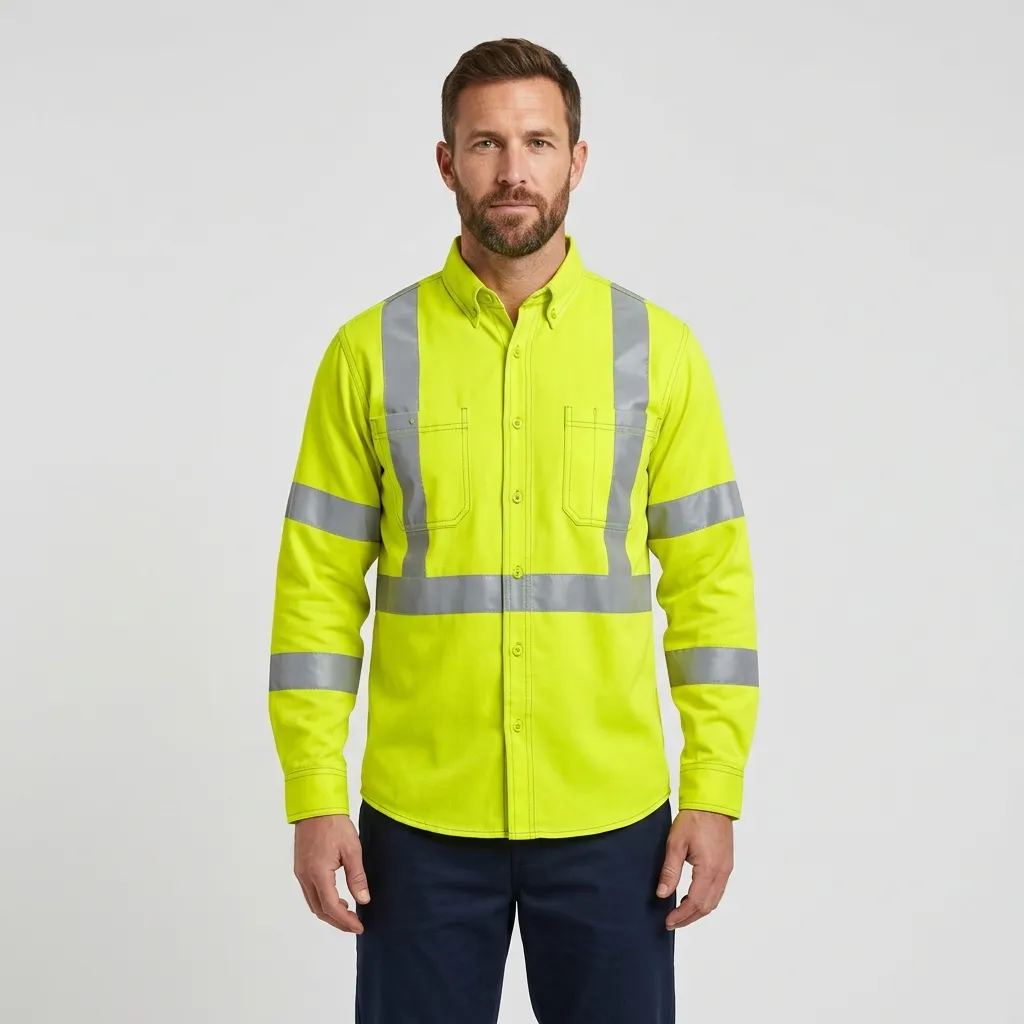 Reflective Safety Shirt manufactured by MRG Uniforms in the UAE