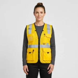 Warehouse Safety Vest manufactured by MRG Uniforms in the UAE