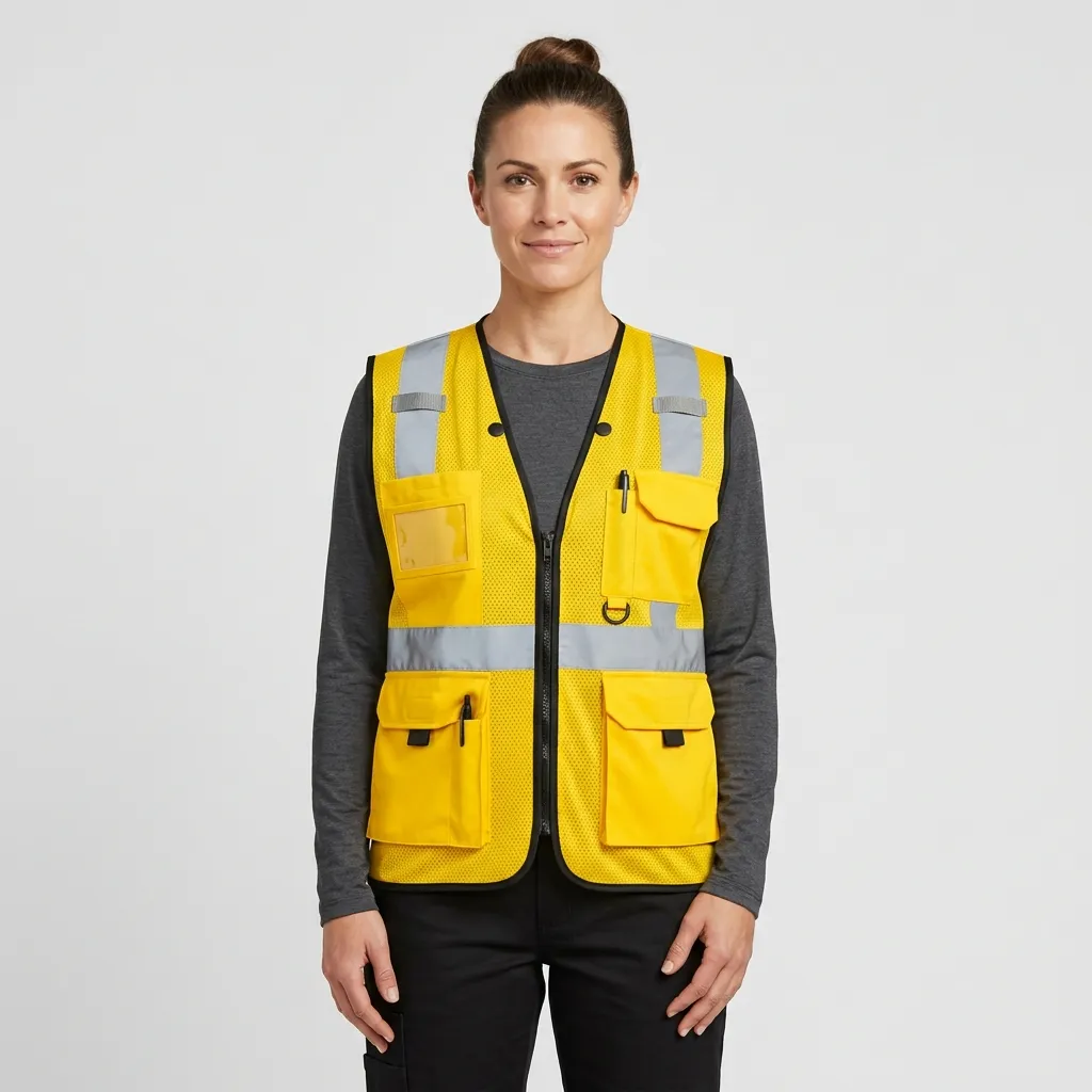 Warehouse Safety Vest manufactured by MRG Uniforms in the UAE